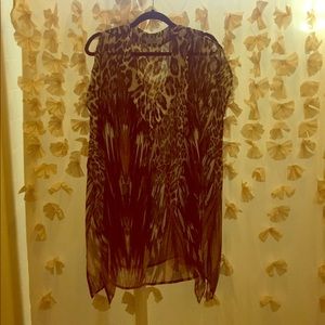 Swim cover up, leopard.
